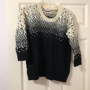 Madewell black and white sweater